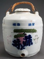 JAPANESE POLYCHROME WHITE GLAZ