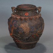 JAPANESE POLYCHROMED CERAMIC '