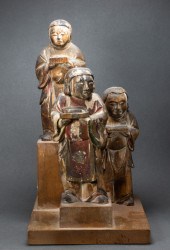 JAPANESE POLYCHROMED WOOD FIGU