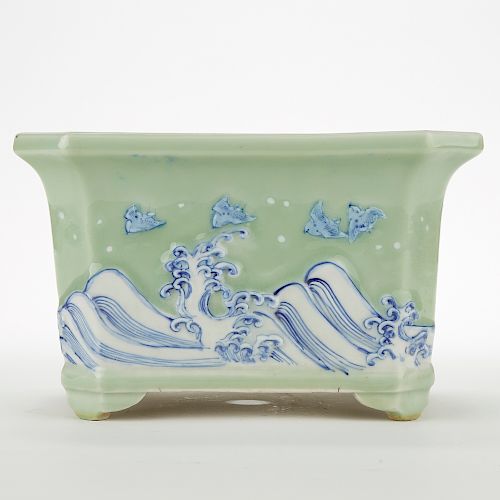 JAPANESE PORCELAIN BONSAI PLANTER