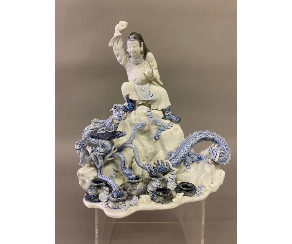 Japanese porcelain figural group of