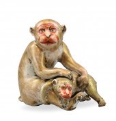 JAPANESE PORCELAIN MONKEY FIGU