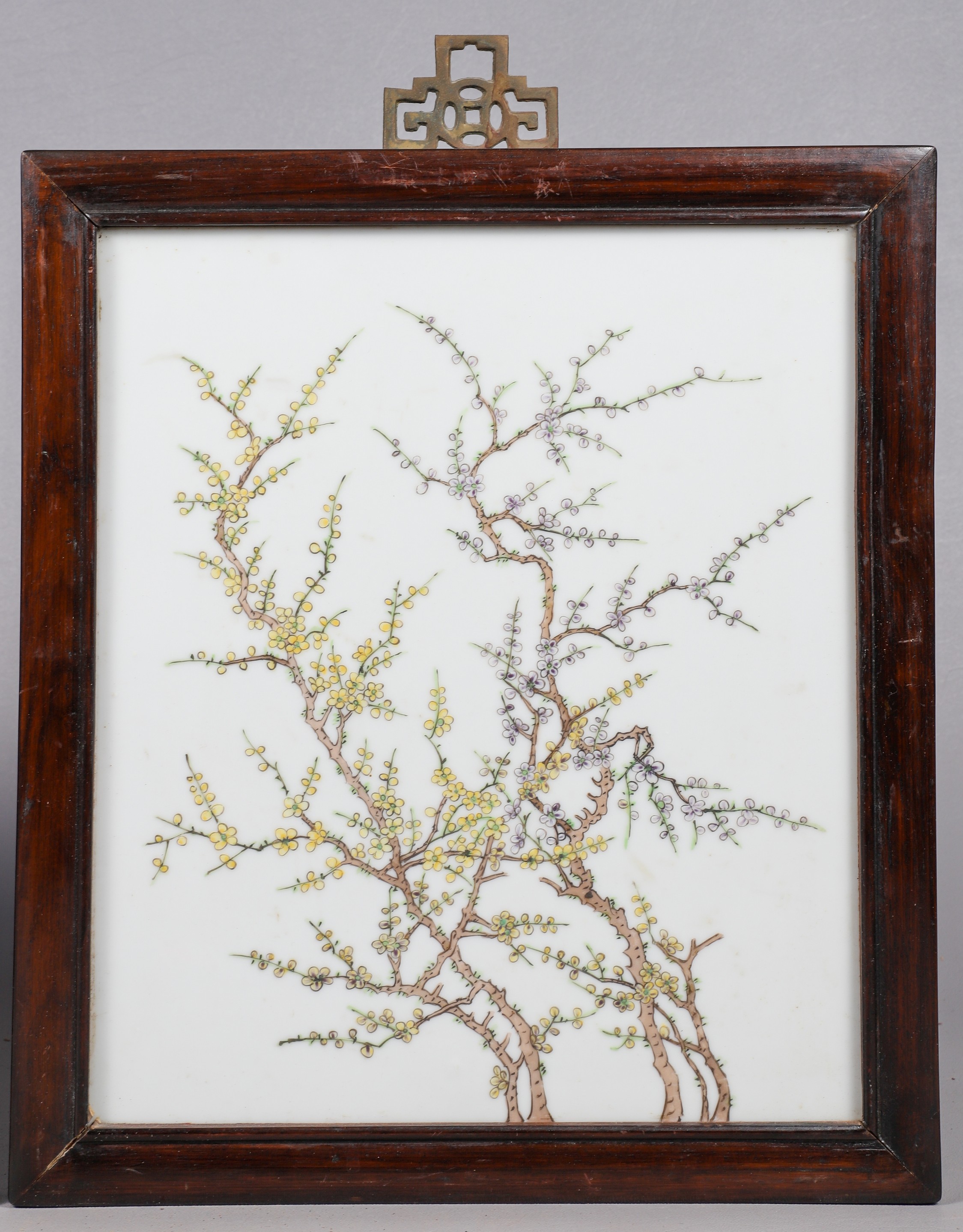 Japanese porcelain plaque, apple