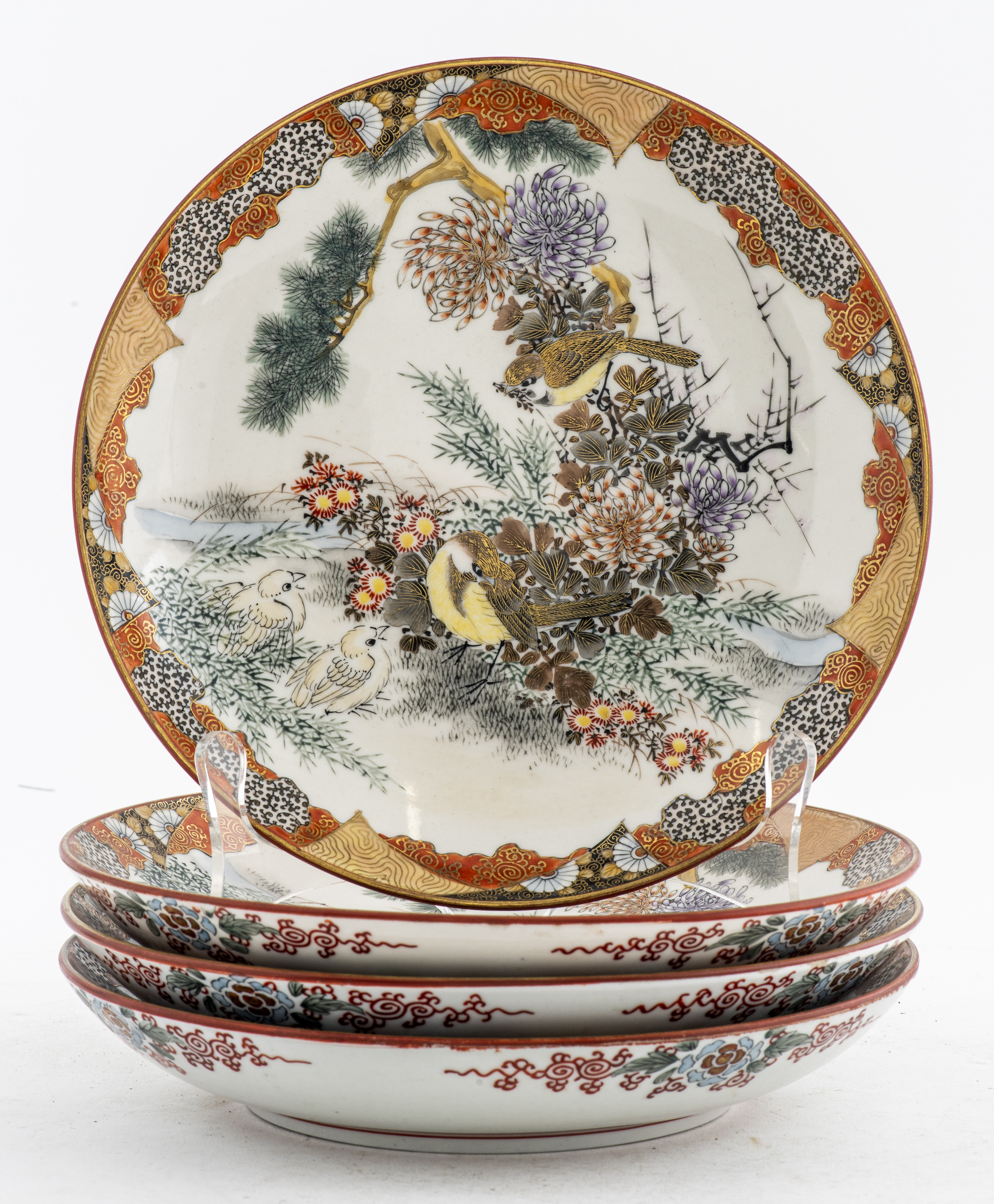 JAPANESE PORCELAIN PLATES, 4 Four