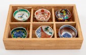 JAPANESE PORCELAIN SAKE CUPS,
