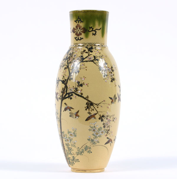 Japanese porcelain vase with hand