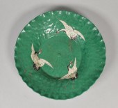 JAPANESE POTTERY RED CROWNED C