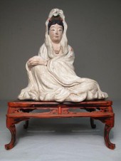 Japanese pottery sculpture of