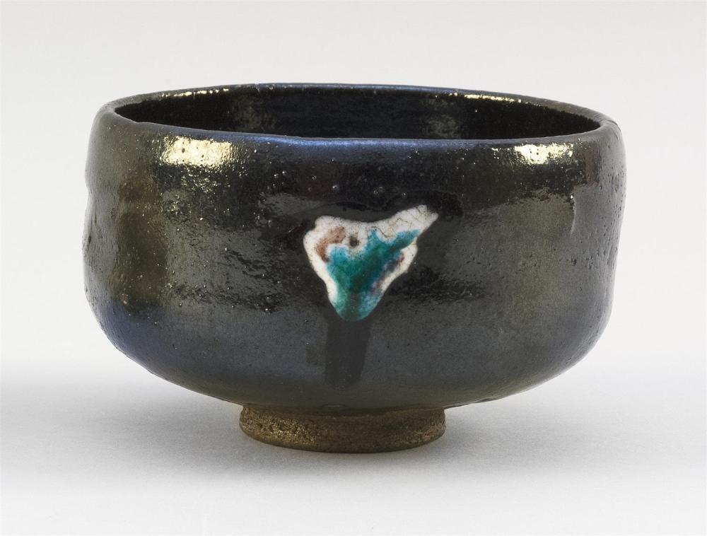 JAPANESE RAKU POTTERY TEA BOWL 20TH