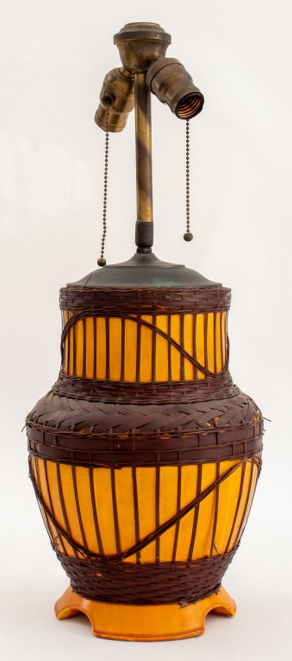 JAPANESE RATTAN-WRAPPED YELLOW
