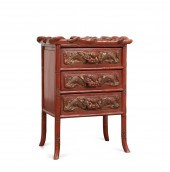 JAPANESE RED LACQUER DRAGON CH