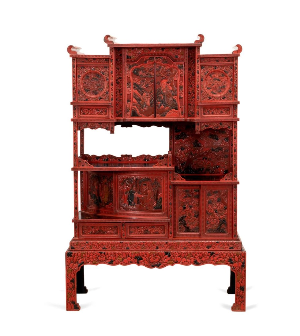 JAPANESE RED LACQUER SHODHANA STYLE