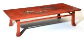JAPANESE RED LACQUER TABLE, ZA