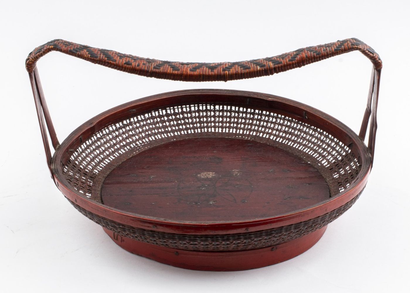 JAPANESE RED LACQUERED BAMBOO