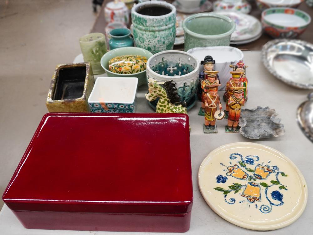 JAPANESE RED LACQUERED BOX AND