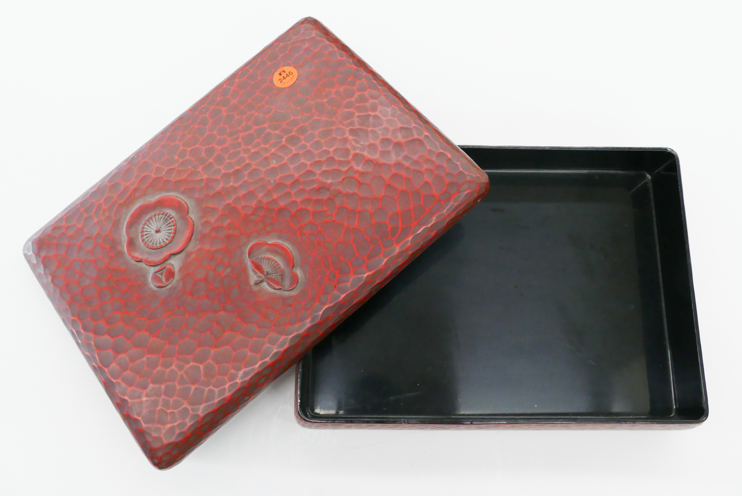 Japanese Red Lacquered Writing Box-
