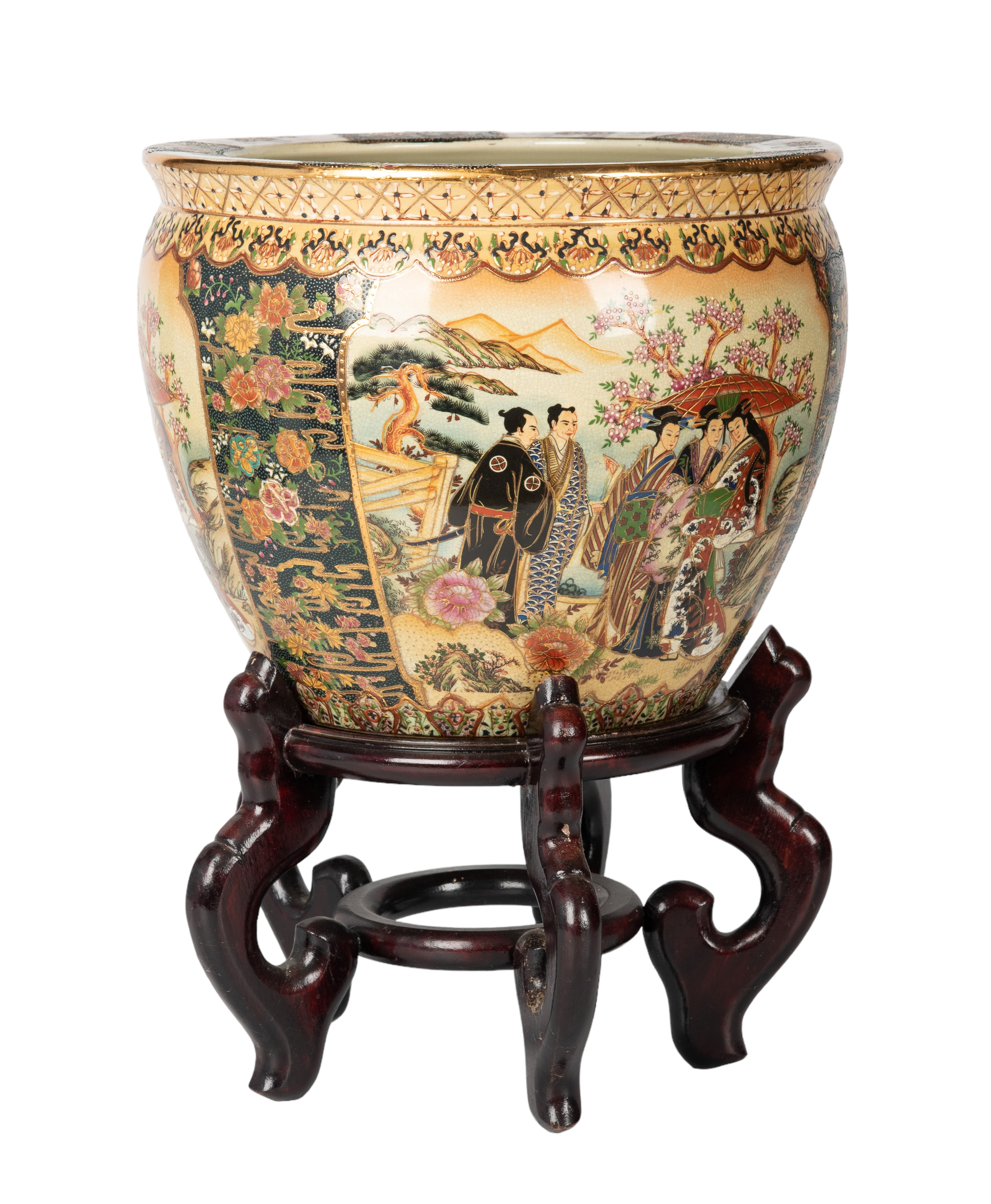 Japanese Royal Satsuma fish bowl,