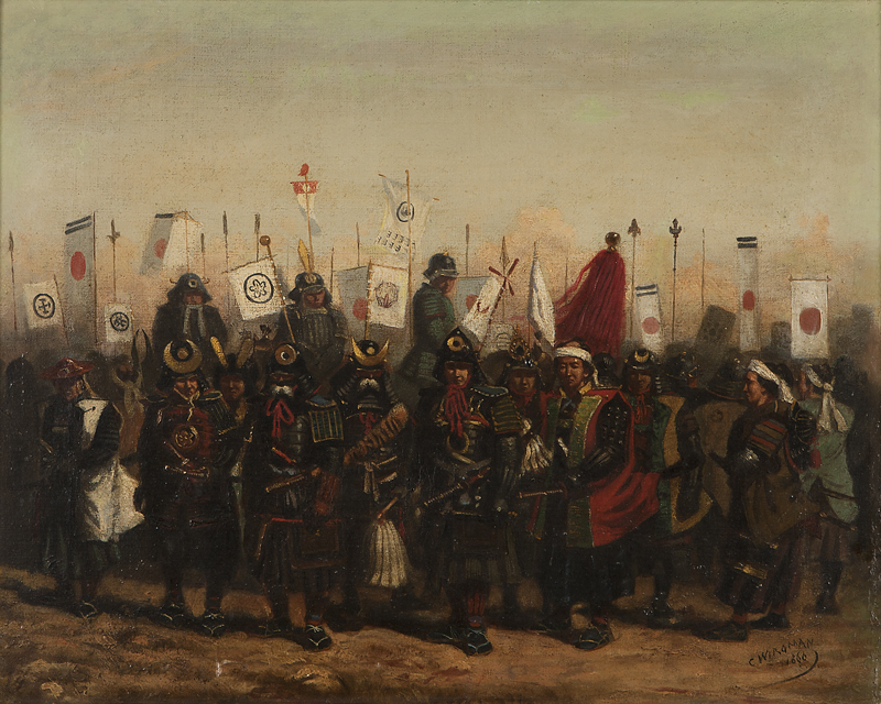 Japanese Samurai dressed for battle