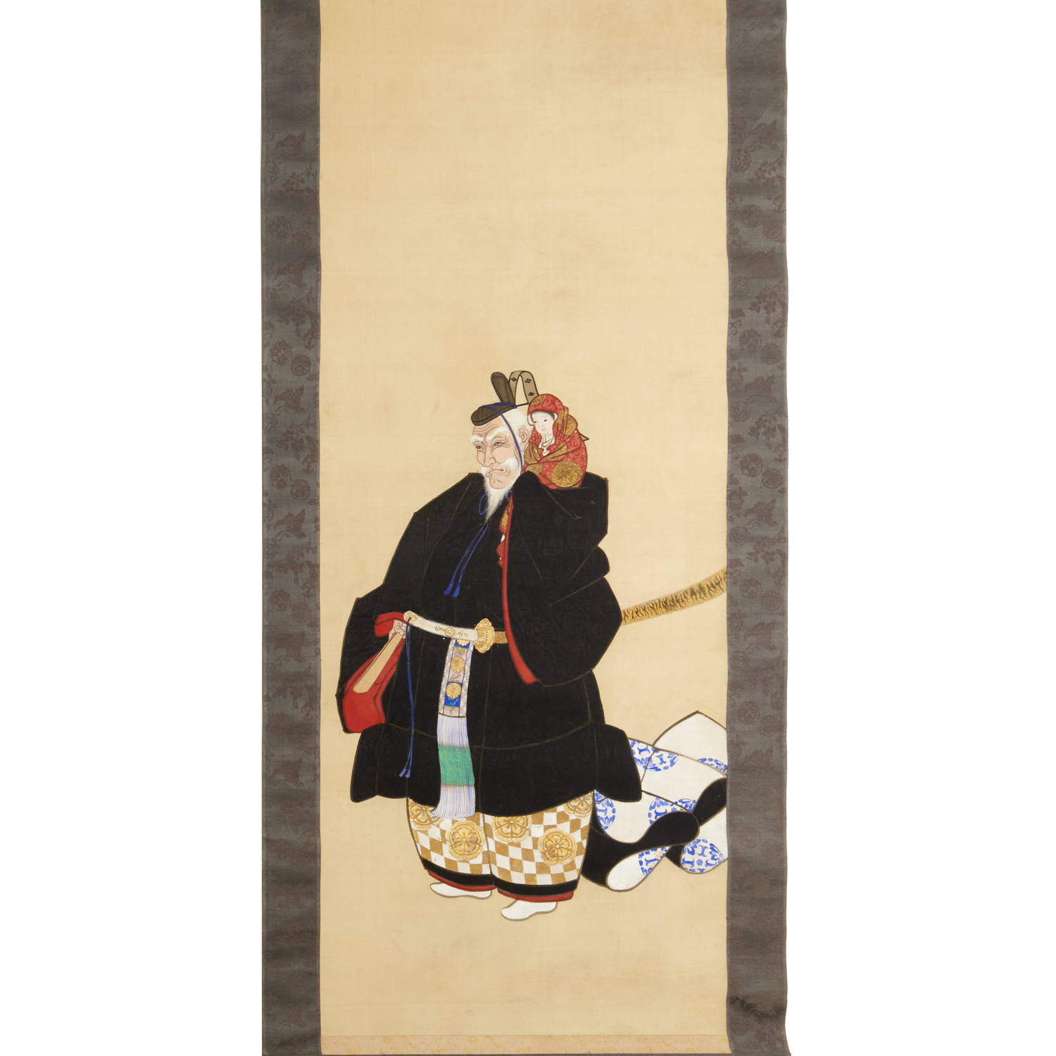 JAPANESE SAMURAI FIGURE SCROLL
