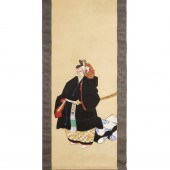 JAPANESE SAMURAI FIGURE SCROLL