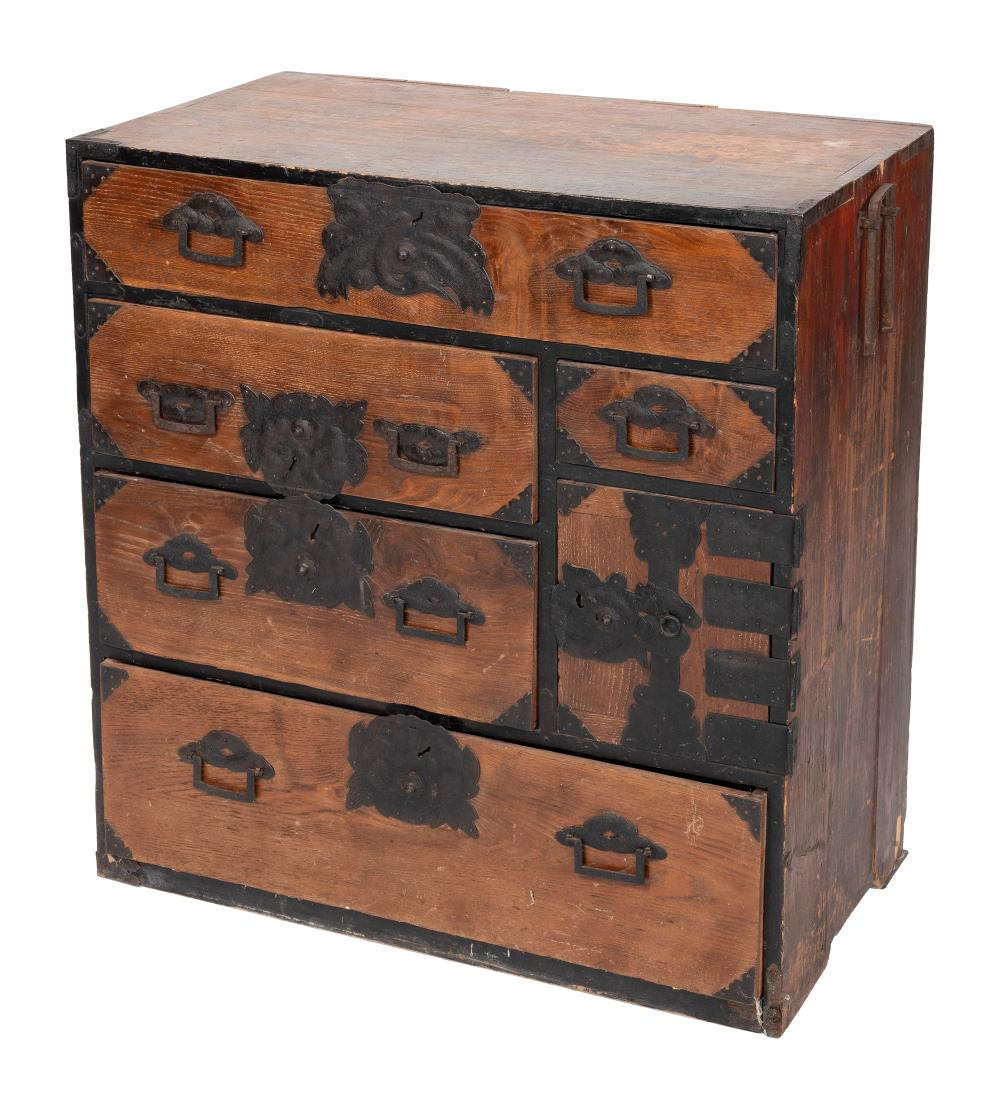 JAPANESE SANDAI WOOD TANSU LATE