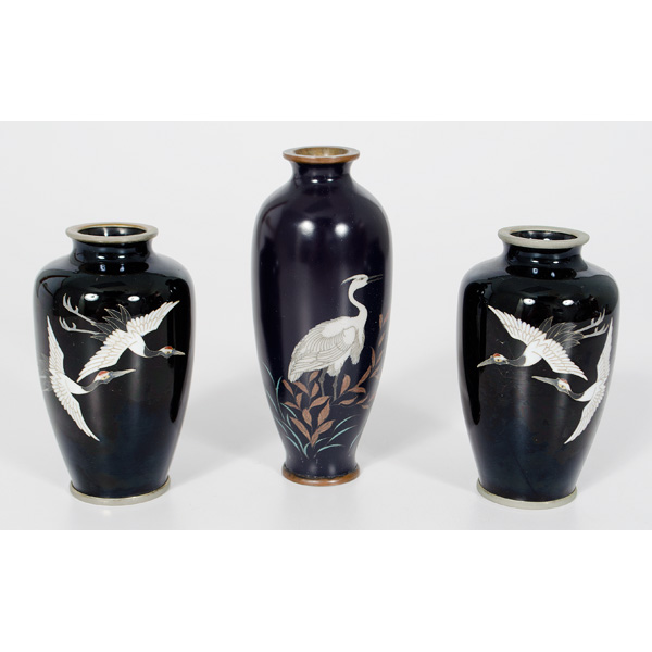 Japanese Sato Cabinet Vases