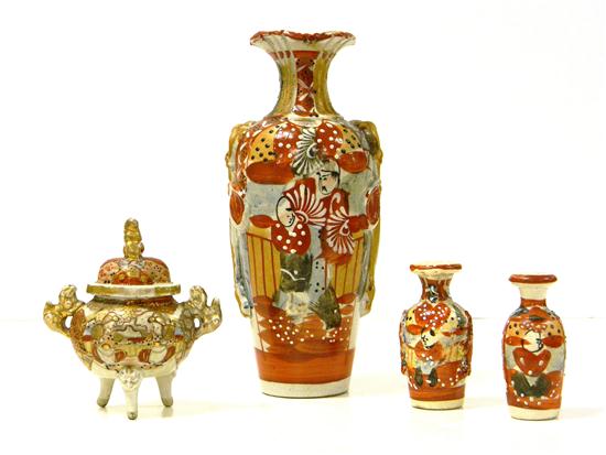 Japanese Satsuma  20th C.  four