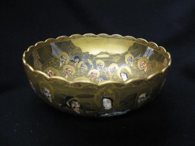 Japanese Satsuma Bowl 1000 faces