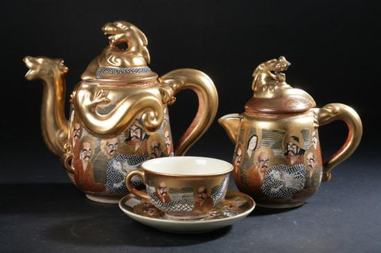 JAPANESE SATSUMA EARTHENWARE ELEVEN