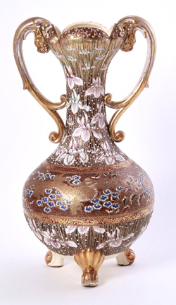 Japanese Satsuma earthenware vase