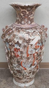 JAPANESE SATSUMA FLOOR VASE, H