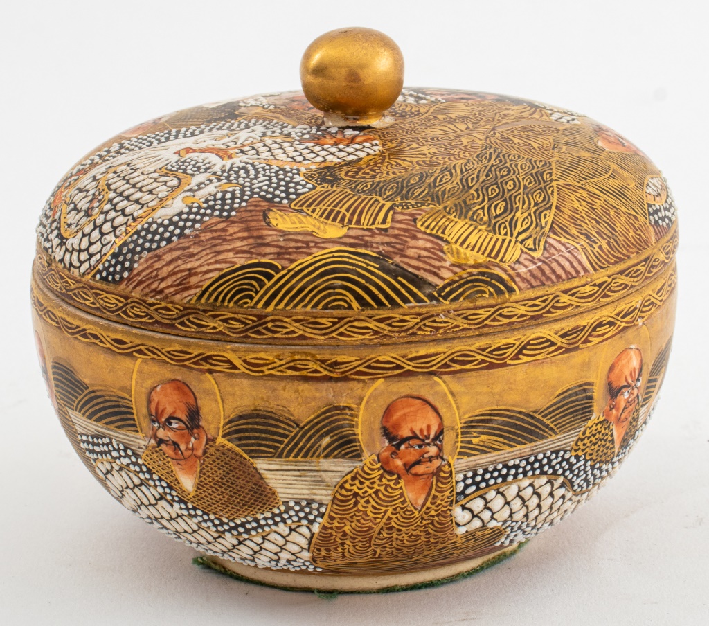 JAPANESE SATSUMA GILT POTTERY