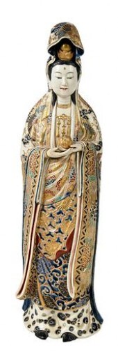 JAPANESE SATSUMA KANNON FIGURE