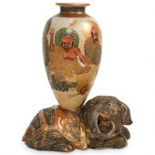 JAPANESE SATSUMA PORCELAIN ELE