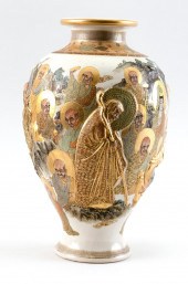 JAPANESE SATSUMA PORCELAIN VAS