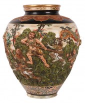 JAPANESE SATSUMA PORCELAIN VAS
