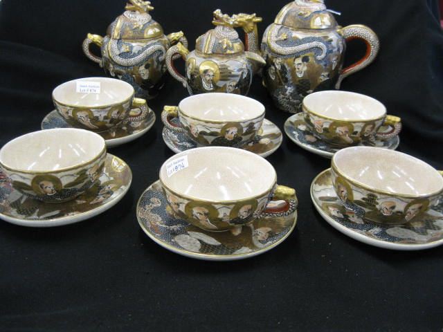 Japanese Satsuma Pottery Tea Set