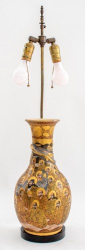 JAPANESE SATSUMA POTTERY VASE