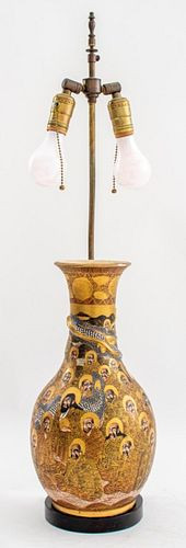 JAPANESE SATSUMA POTTERY VASE