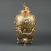 JAPANESE SATSUMA 'SAMURAI' LID