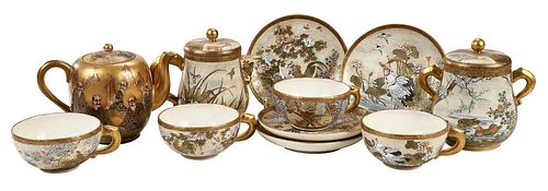 JAPANESE SATSUMA TEA SERVICE FOR