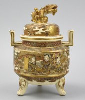 JAPANESE SATSUMA TRIPOD CENSER