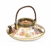 JAPANESE SATSUMA TRIPOD TEAPOT