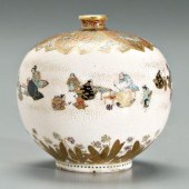 Japanese satsuma vase, globula