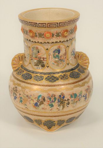 JAPANESE SATSUMA VASE HAVING PANELS