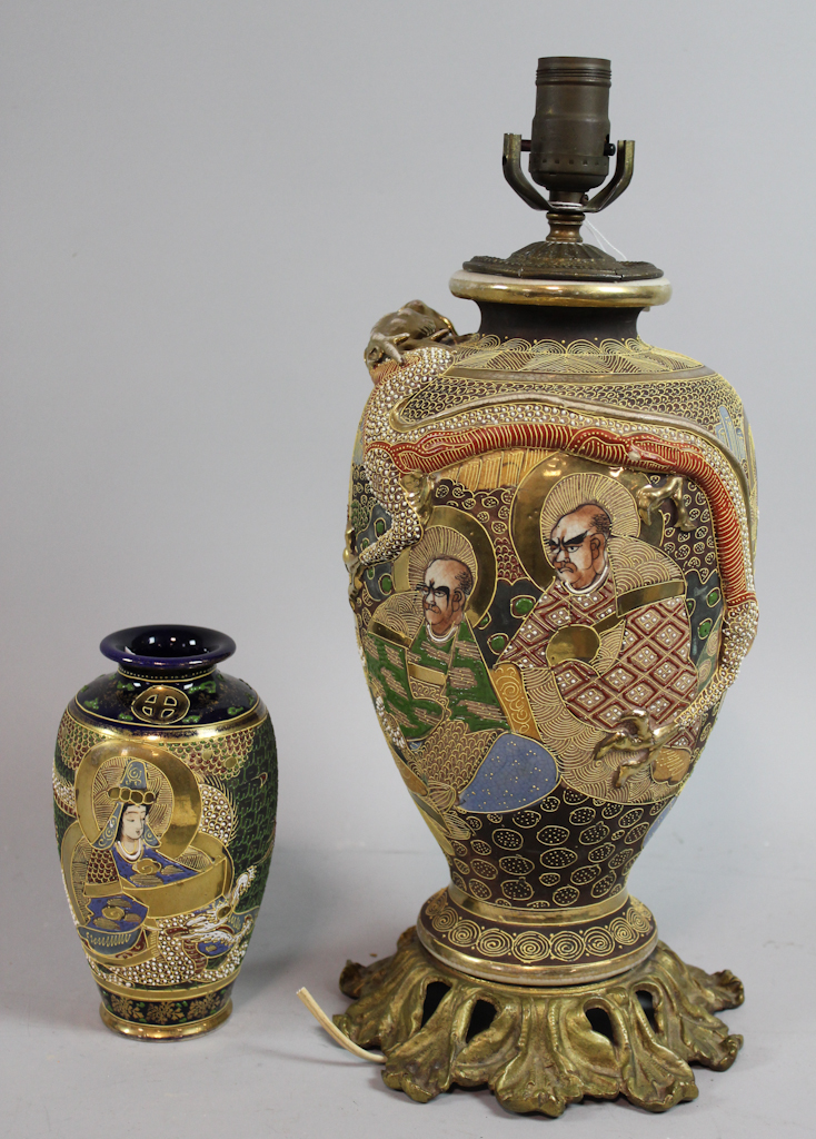 JAPANESE SATSUMA VASE LATE 19TH