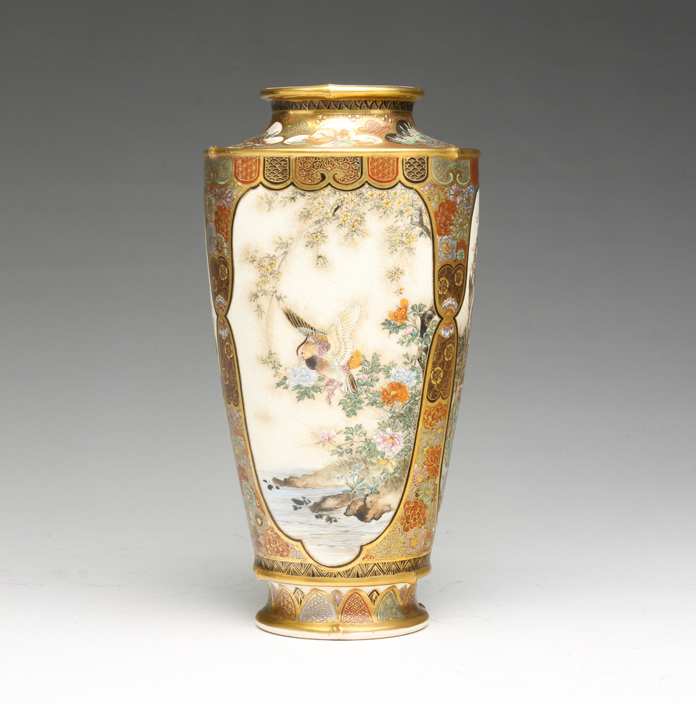JAPANESE SATSUMA VASE. Meiji