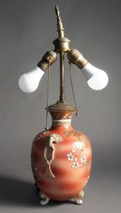 JAPANESE SATSUMA VASE MOUNTED
