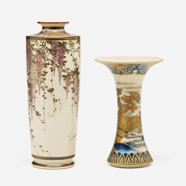 Japanese. Satsuma vases, set of