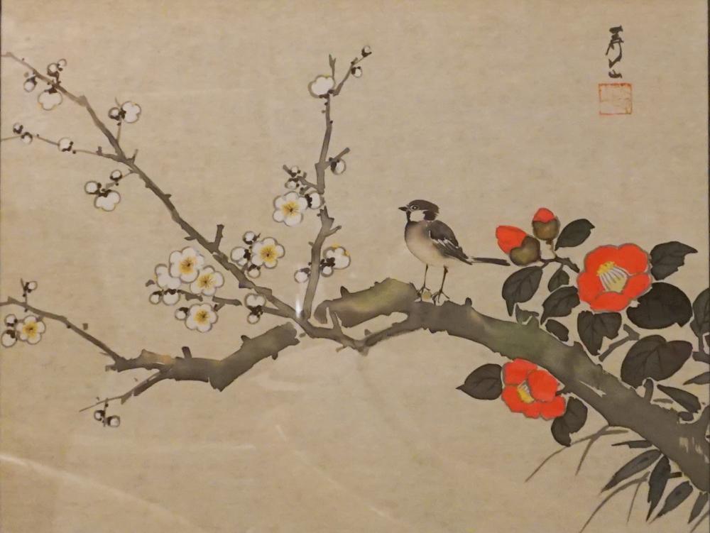 JAPANESE SCHOOL, BIRDS ON BRANCH,